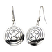 Marvel Women's Stainless Captain America Shield Logo Dangle Earrings