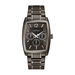 Mens Gunmetal Rectangle Multi-Dial Stainless Steel Watch Gunmetal Dial