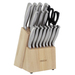 18pc Stainless Steel Cutlery Set w/ Knife Block