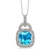 Blue Topaz Diamond Necklace