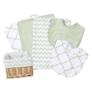 Trend Lab Sea Foam 7 Piece Feeding Basket Gift Set