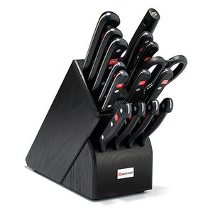16pc Gourmet Knife Block Set Black