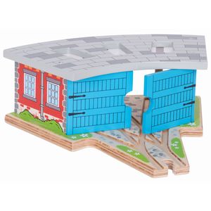 BigJigs Toys Triple Engine Shed