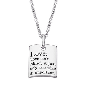 Sterling Silver Love Sentiment Necklace