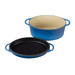Signature Enamel 7.75 Qt Cast Iron Oval Oven w/ Grill Pan Lid Marseille