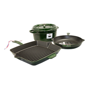 Cast Iron 4pc Cookware Set Basil
