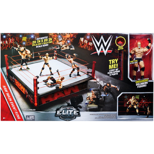 WWE Main Event Raw Elite Scale Toy Wrestling Ring Playset w/ Goldberg Toy Wrestling Action Figure