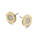 Pave Gold-Tone Stud Earrings
