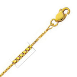 10k Yellow Gold 20"  0.8mm Box Chain Necklace - Lobster-claw