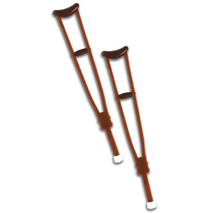 WWE Pair of Crutches (Wooden) -  Ringside Exclusive Toy Wrestling Action Figure Accessories