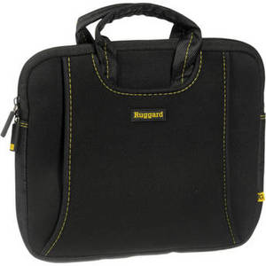 10" Ultra Thin Netbook Sleeve With Handles (Black/Yellow)