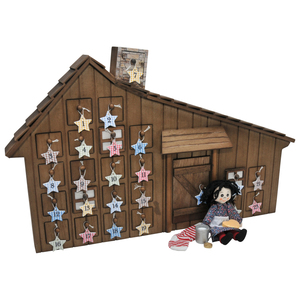 The Queen's Treasures Little House on Prairie American Wooden Advent Calendar+Accessories for 18" Girl Dolls, Info Cards &  Quotes From Laura Ingalls!