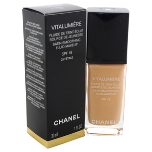 Chanel Vitalumiere Moisture-Rich Radiance Sunscreen Fluid Makeup SPF 15 - # 25 Petale by for Women - 1 oz Foundation