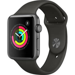 Watch Series 3 42mm Smartwatch (GPS Only, Space Gray Aluminum Case, Gray Sport Band)