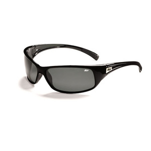 Recoil Shiny Black Sunglasses w/Polarized TNS Lenses