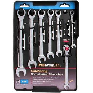 Pro-Grade XL Ratcheting 7-Piece Combination Wrench Set