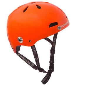 Punisher Skateboards Youth 13-vent Metallic Flake Neon Orange Dual Safety Certified BMX Bike and Skateboard Helmet, Size Medium