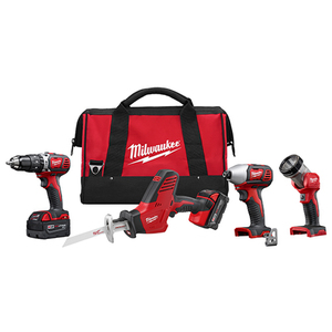 M18 Cordless 4-Tool Combo Kit - Drill/Driver Recip Saw Impact Driver Light