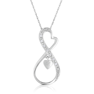 0.05Ctw Sterling Silver Diamond Pendant