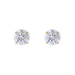 14K Yellow Gold 5mm Round Cubic Zirconia Stud Earrings
