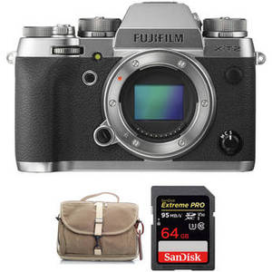 X-T2 Mirrorless Digital Camera and Domke F-803 Camera Bag Kit (Graphite Silver Body)