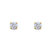 14K Yellow Gold 3mm Round Cubic Zirconia Stud Earrings