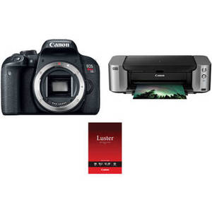 EOS Rebel T7i DSLR Camera Body with Inkjet Printer Kit