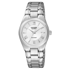 Ladies Corporate Exclusive Silver-Tone Quartz Watch Silver Dial