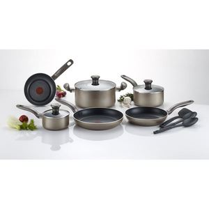Metallics 12-Piece Cookware Set - Bronze