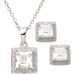 Diamond & White Topaz Earring/Necklace Set
