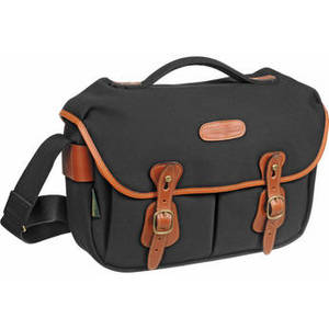 Hadley Pro Shoulder Bag (Black Canvas & Tan Leather)