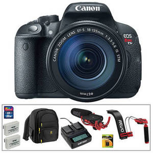 EOS Rebel T5i DSLR Camera with 18-135mm STM Lens Video Kit