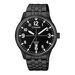 Mens Quartz Black Ion-Plated Stainless Steel Watch Black Dial