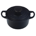 Enameled Cast Iron 1/3 Qt Mini Cocotte Matte Black