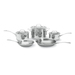 Tri-Ply Stainless Steel 8pc Cookware Set