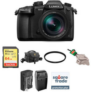 Lumix DC-GH5 Mirrorless Micro Four Thirds Digital Camera with 12-60mm Lens Deluxe Kit
