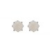 Sterling Silver 5mm Round Genuine Opal Openwork Stud Earring
