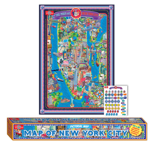 TS Shure Map of New York City Laminated Poster with Stickers