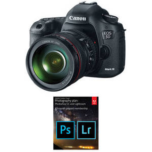 EOS 5D Mark III DSLR Camera with 24-105mm Lens and Adobe Creative Cloud Photography Plan Kit