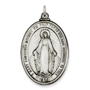Sterling Silver Miraculous Medal Charm