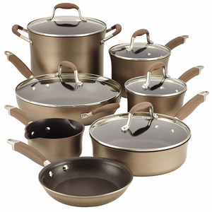 Advanced Bronze Hard Anodized 12pc Cookware Set