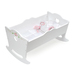Badger Basket Doll Cradle - White Rose