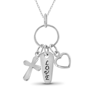 JewelonFire Sterling Silver "LOVE" Charm Pendant