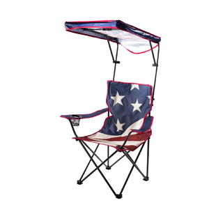 Quik Shade Canopy Camp Chair - American Flag Pattern