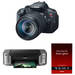 EOS Rebel T5i DSLR Camera with 18-135mm Lens and Inkjet Printer Kit