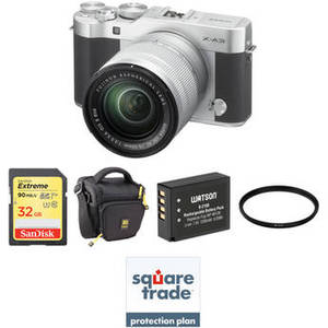 X-A3 Mirrorless Digital Camera with 16-50mm Lens Deluxe Kit (Silver)