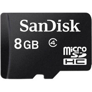 8GB microSDHC Memory Card Class 4 With SD Adapter