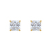 14K Yellow Gold 5mm Princess Cut Cubic Zirconia Stud Earrings