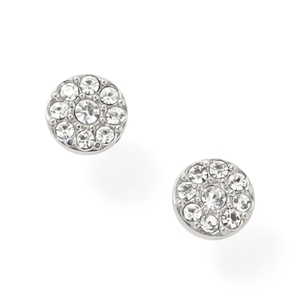 Disc Studs Crystal Earrings