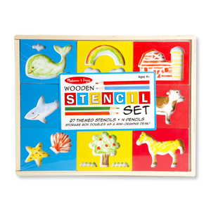 Melissa & Doug Wooden Stencil Box